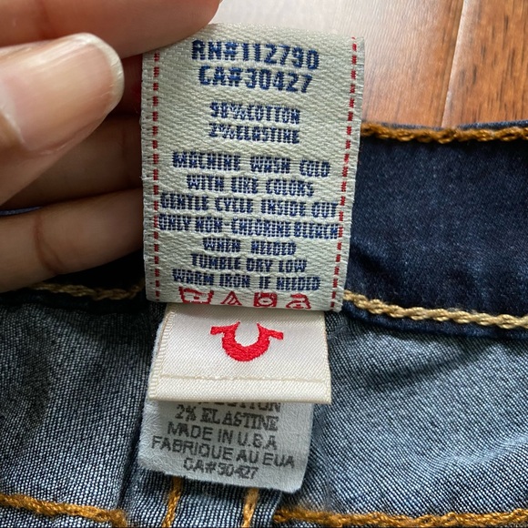 True Religion Dark Wash Low Rise Skinny Jeans 24 - Picture 8 of 9